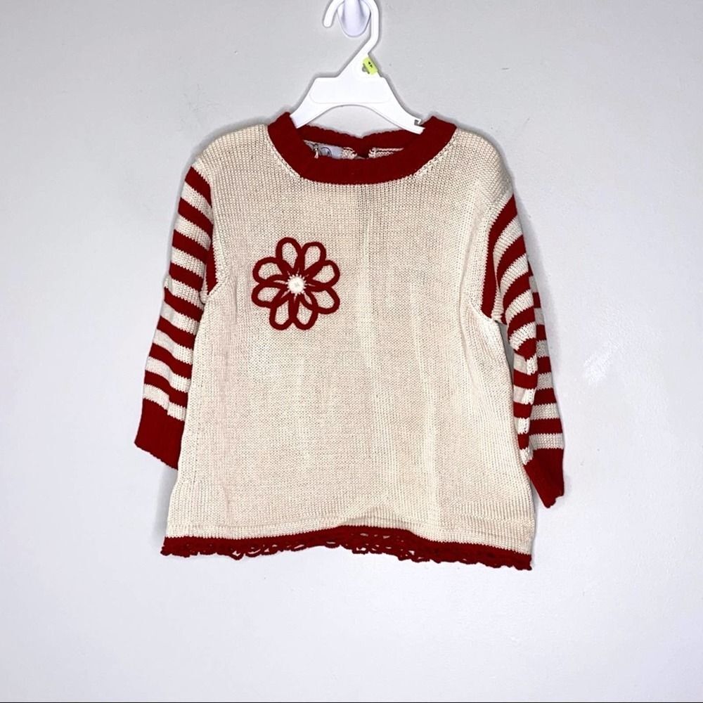 Girls NWT Zackali 4 Kids Hand Knitted 100% Cotton Sweater Size 5/6 !